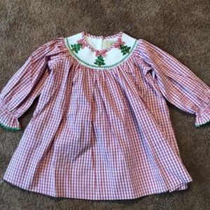 Christmas Smocked Dress - Girls